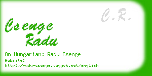 csenge radu business card